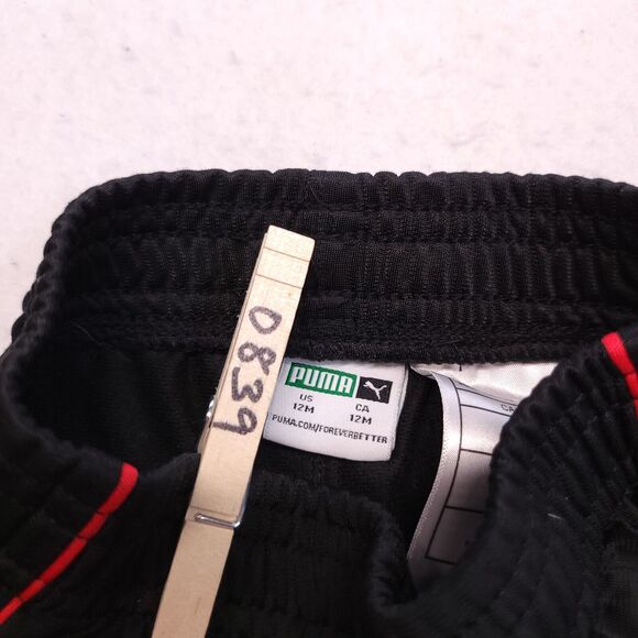 Puma Active Pull On Running Athletic Pants Toddler Boys Size 12M Black Red - Picture 5 of 8